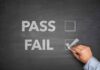 "Pass and Fail options with Fail checked on chalkboard."