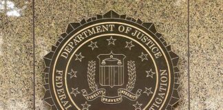 FBI seal on granite wall