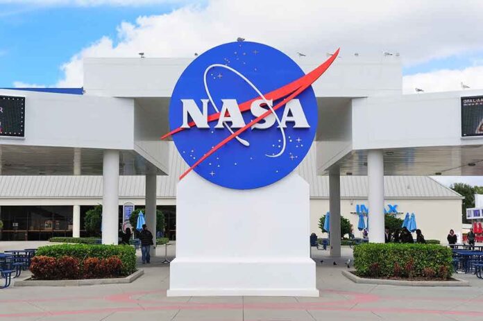 NASA logo displayed prominently at a visitor center