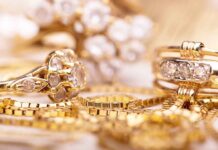 Treasure Hunter’s Release — Where’s The Fortune? Close-up of various gold rings adorned with sparkling gems
