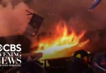 Massive Explosion at NYC Building Sends Police Officers Flying