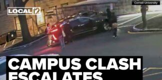 University president accused of hitting students with his car