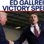 Ed Gallrein delivers victory speech after defeating Thomas Massie in Kentucky primary