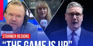 James O'Brien reacts as Keir Starmer resigns