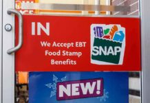 Biggest Welfare State in U.S Revealed! store door sign indicating EBT SNAP acceptance