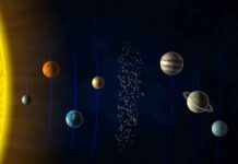 Scientists Resurrect 3.2-Billion-Year-Old Enzyme to Reveal Earths Beginnings Illustration of the solar system with the sun and planets