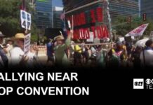 Protesters rally near Republican convention in Dallas
