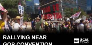 Protesters rally near Republican convention in Dallas