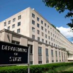Rubio Vows to Take Apart the International Criminal Court Piece By Piece Department of State building exterior on a sunny day