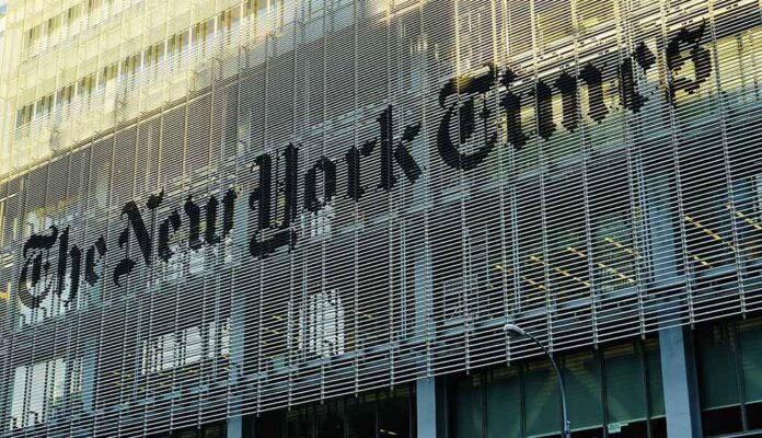 New York Times building facade with louvered screen