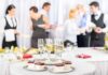 96-Year Bride Marries Teen A table set with champagne glasses and desserts at a social event