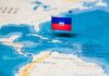 US Intercepts Dark Fuel Fleet Cuba Bound Haiti flag pin on a map of the Caribbean