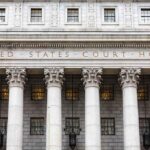 United States courthouse facade with Corinthian columns