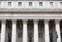 United States courthouse facade with Corinthian columns